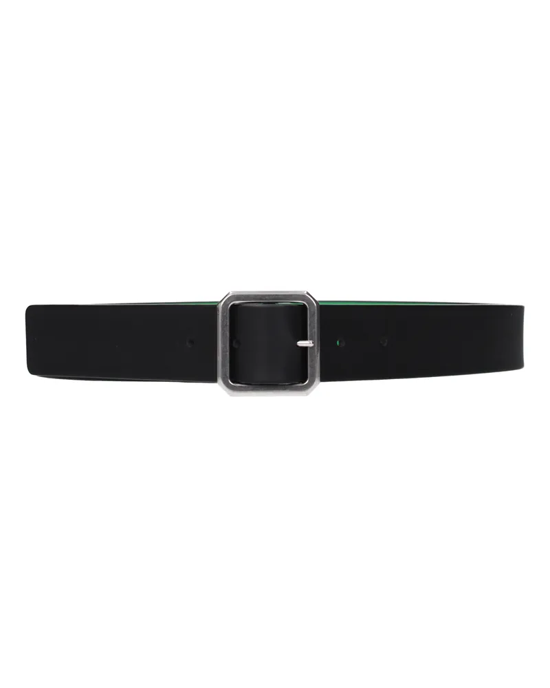 Bottega Veneta Herrens Gürtel aus schwarzem Leder/Sittich -