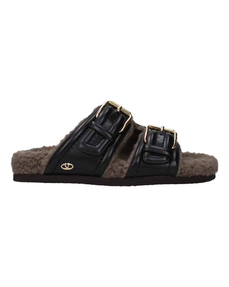 Valentino Garavani Hausschuhe und Hufe Frauen Leder schwarz -