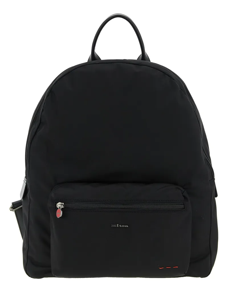 Kiton Nylon-Rucksack Black