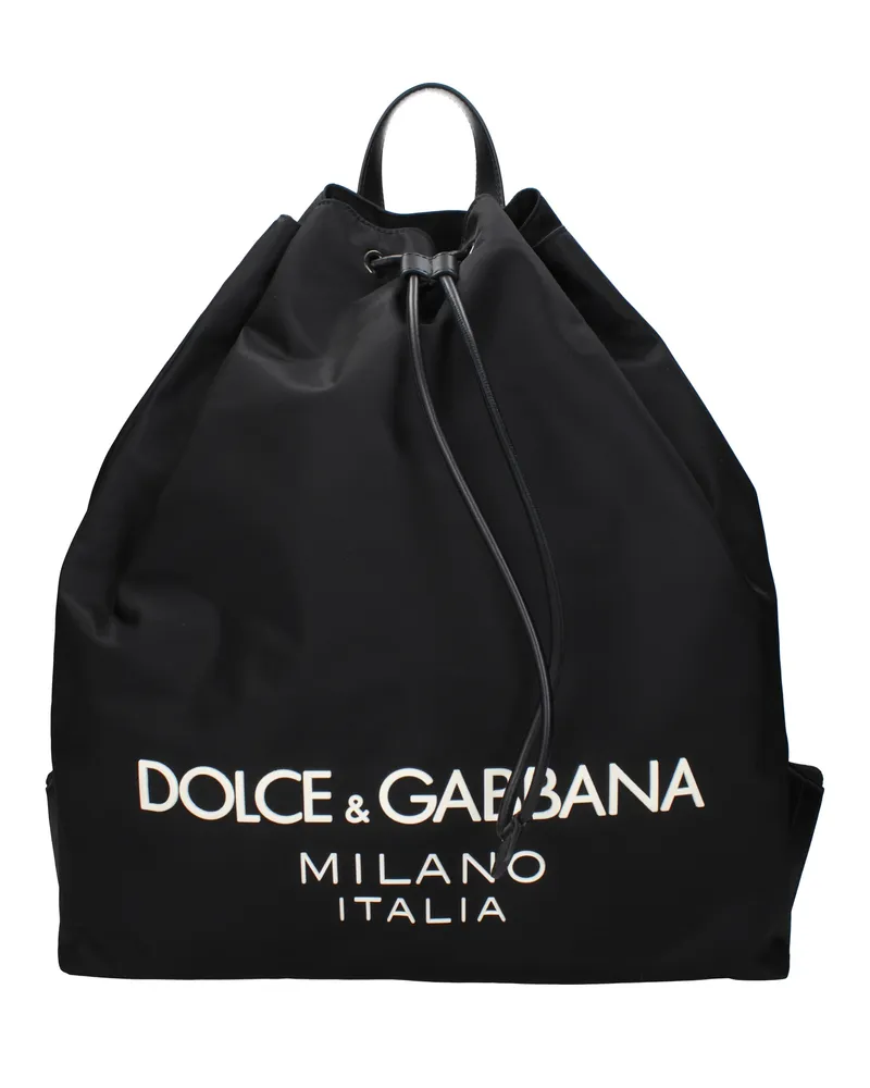 Dolce & Gabbana Dolce&Gabbana Herrens Rucksäcke und Gürteltaschen aus schwarzem Nylon -