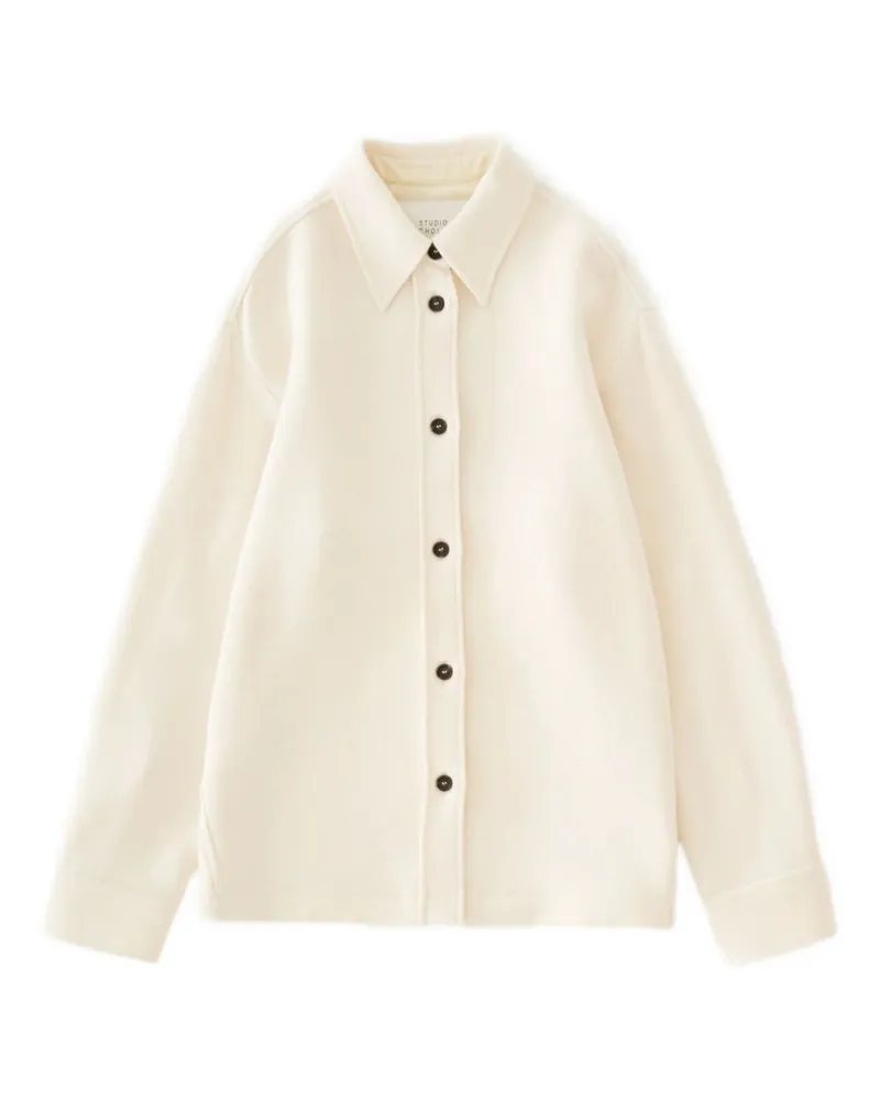 Studio Nicholson Wolle Overshirt White