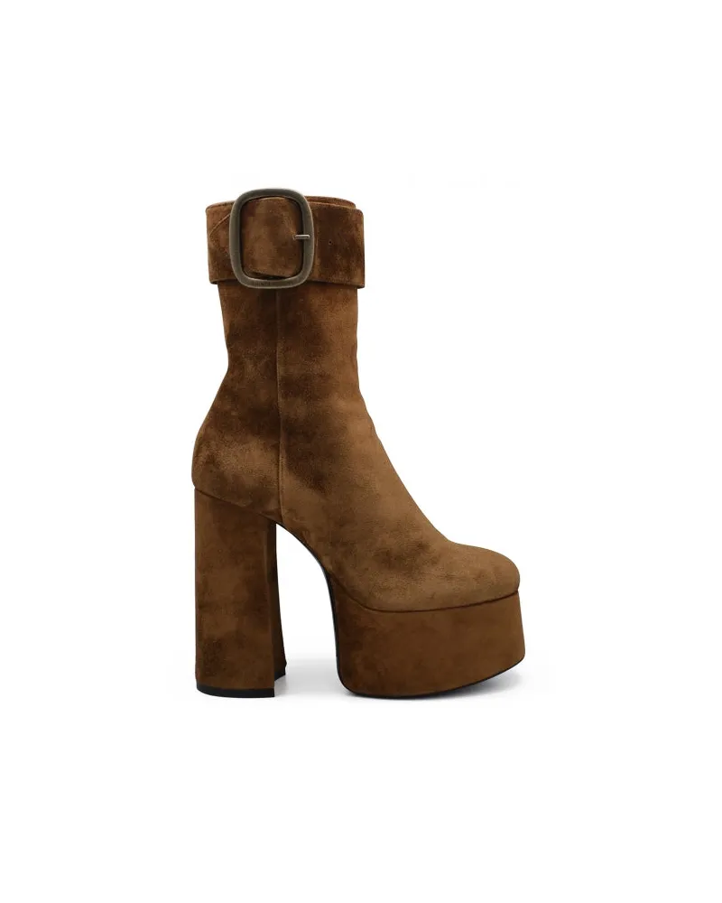 Saint Laurent Billy Boots Brown