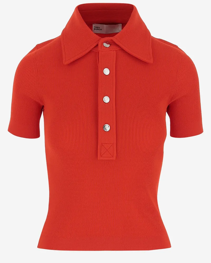 Tory Burch Viskose -Mischstrick Rosso
