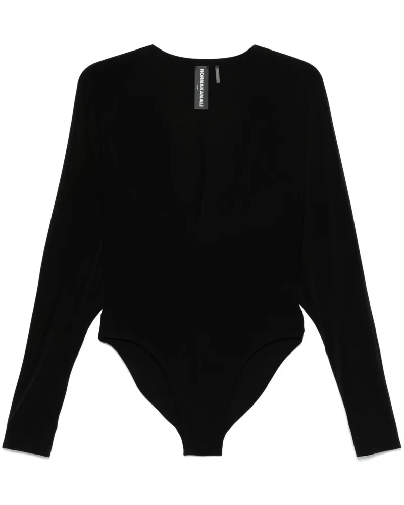 Norma Kamali gegen Nackenbodysuit Black