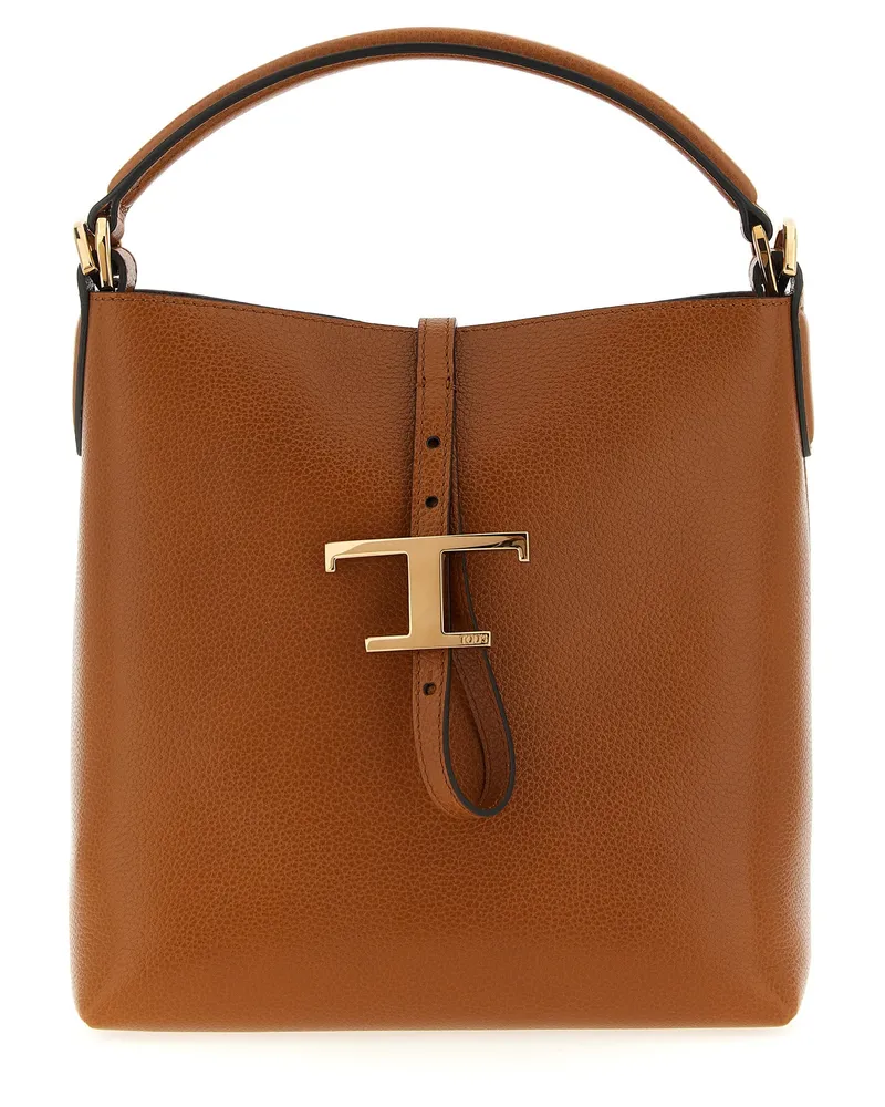 TOD'S Tod 's "T zeitlos" Mini -Eimer -Tasche Brown