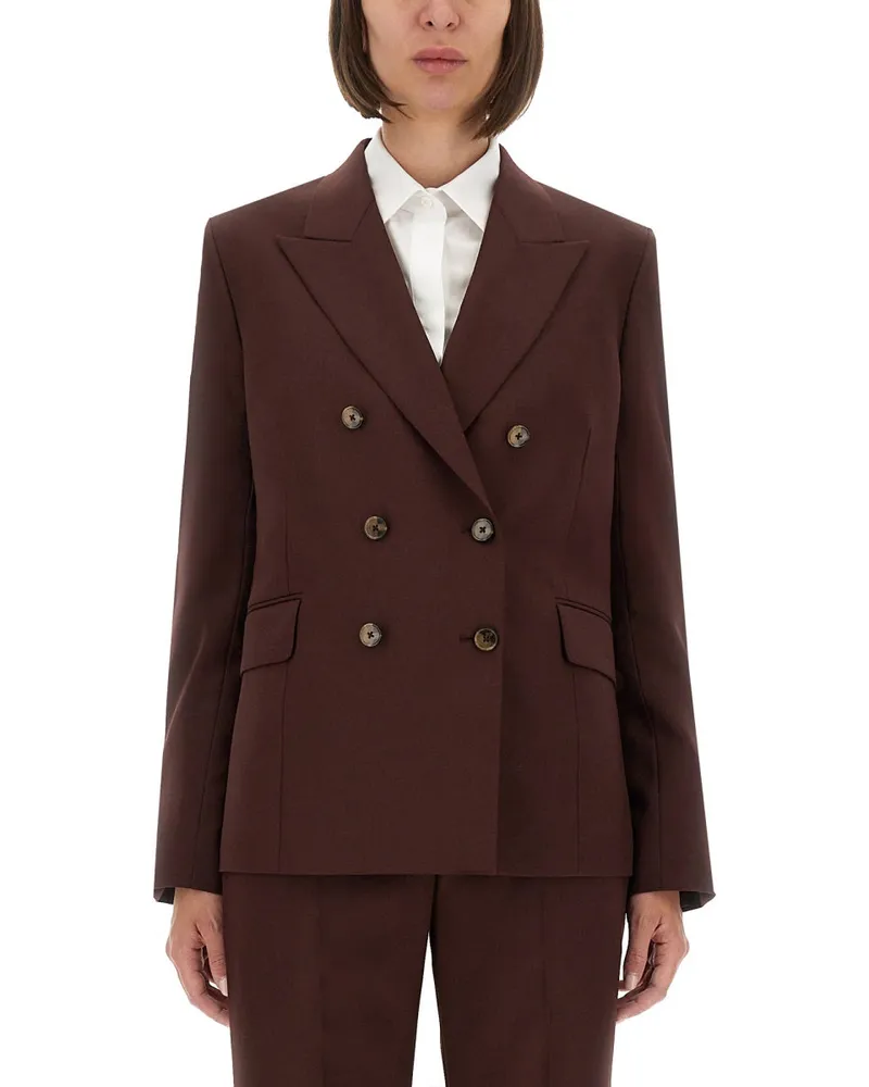 Paul Smith Double Breasted Woll Blazer Bordeaux