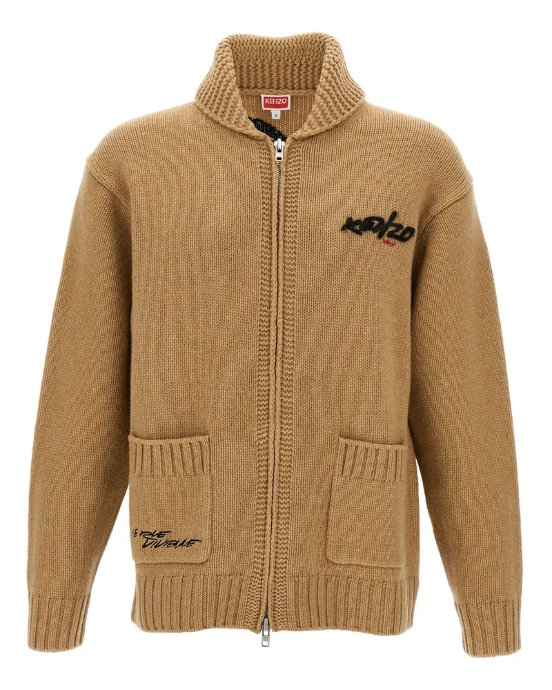 Kenzo Kenzo X Futura 2000' Strickjacke Beige