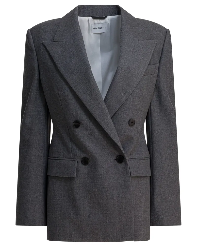 Givenchy Zweireihiger Wollblazer von Grey