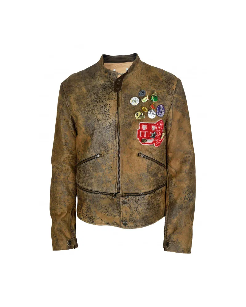 Golden Goose Deluxe Brand Lederjacke Brown