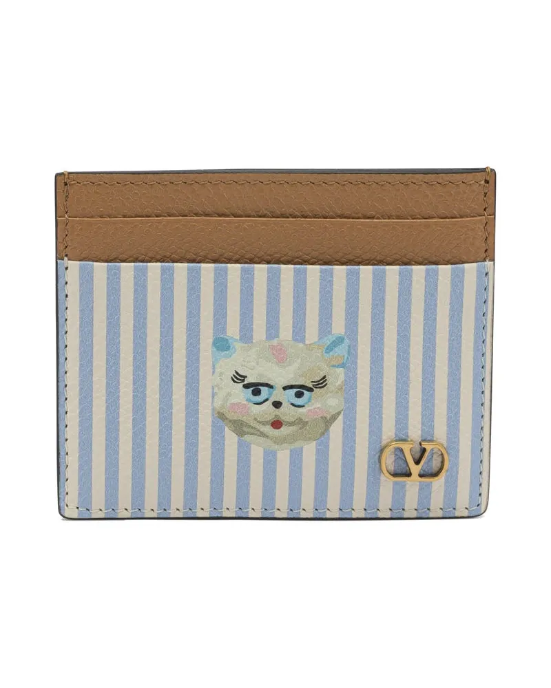 Valentino Garavani Kartenetui mit V-Logo und Signatur Light