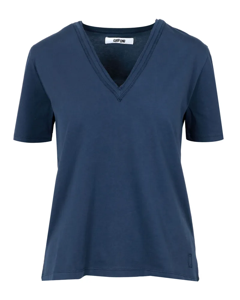 Mauro Grifoni T -Shirts und Polos Blau Blue