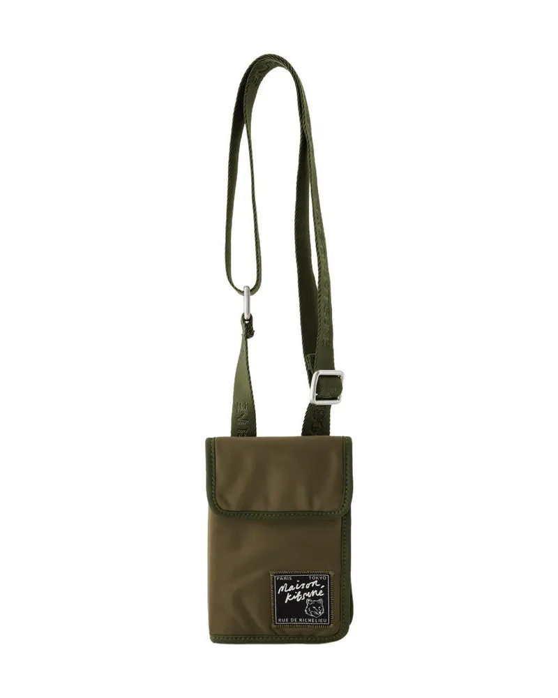 Kitsuné Neckstock Crossbody  Nylon Khaki Khaki