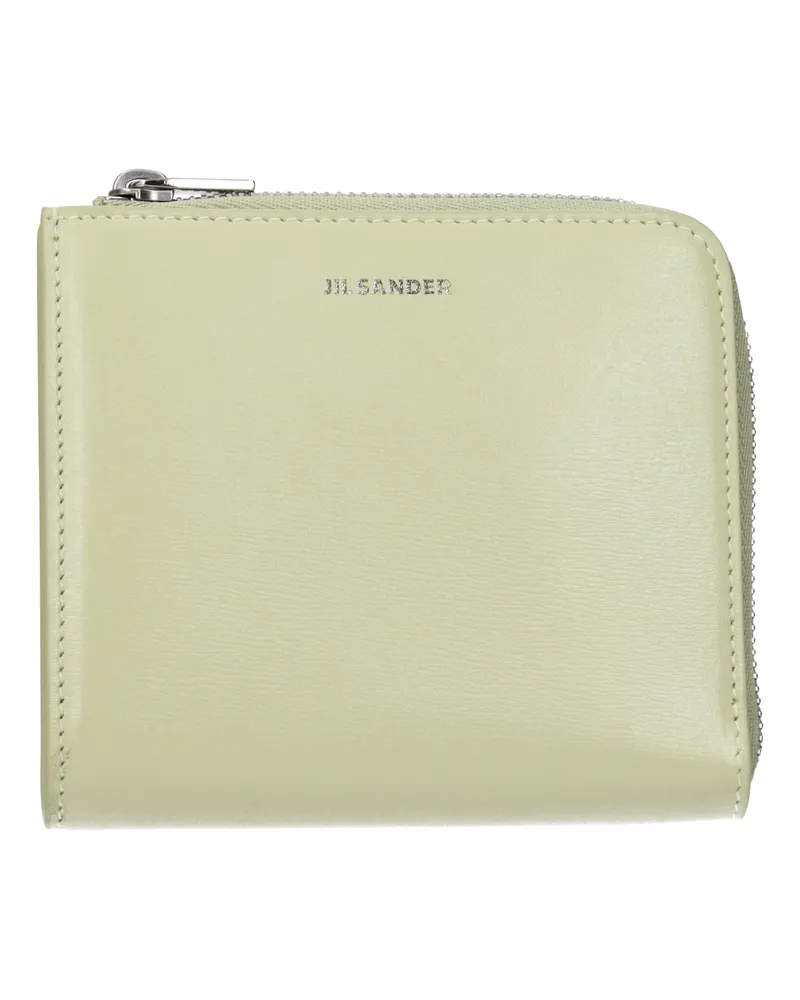 Jil Sander Damens Geldbörsen aus grünem Leder/Pastellgrün -