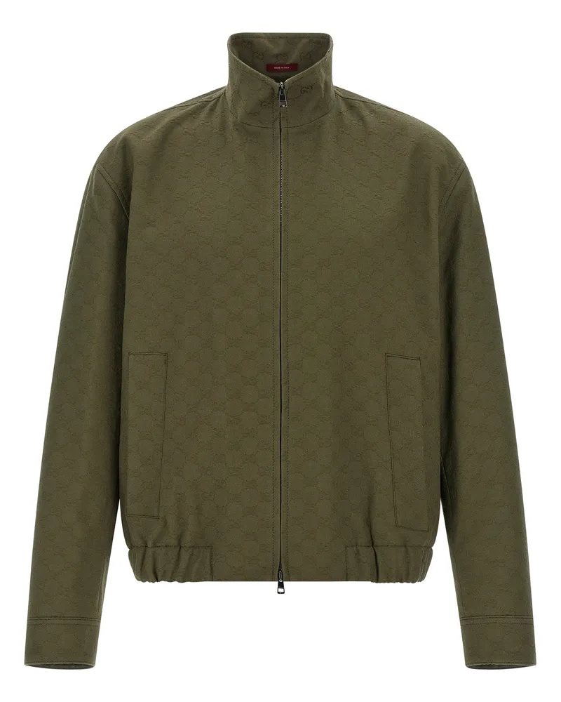 Gucci Bomberjacke aus -GG-Stoff Green
