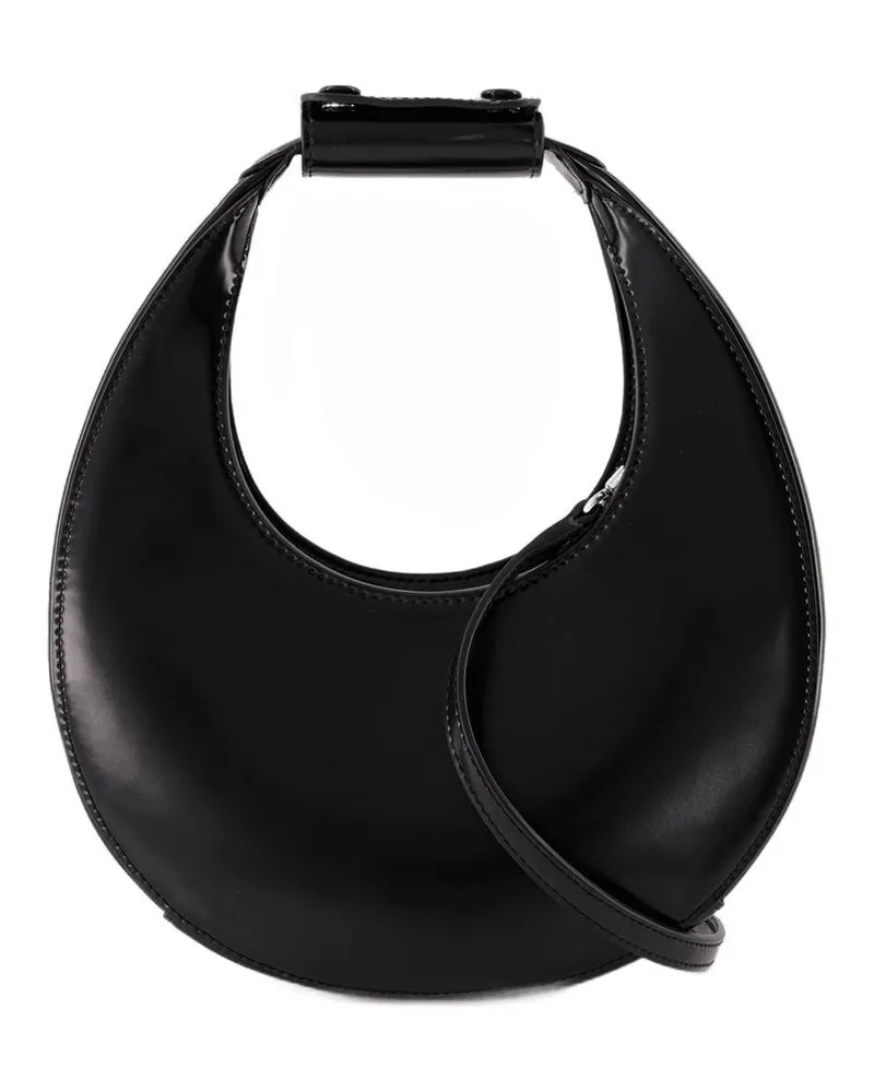 STAUD Mini Moon Bag  Leder schwarz Schwarz