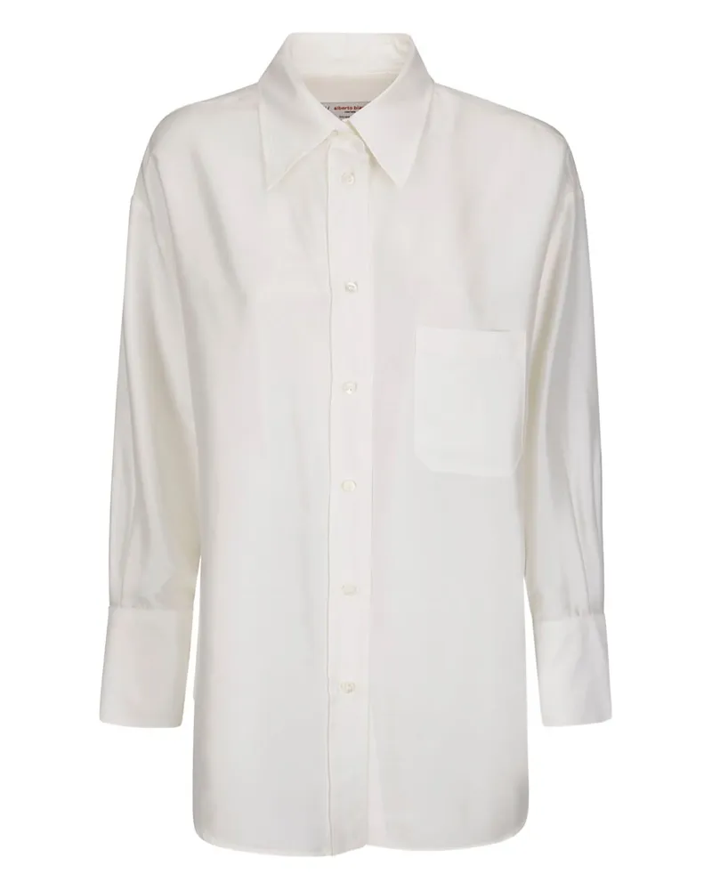 Alberto Biani Seidenhemd White