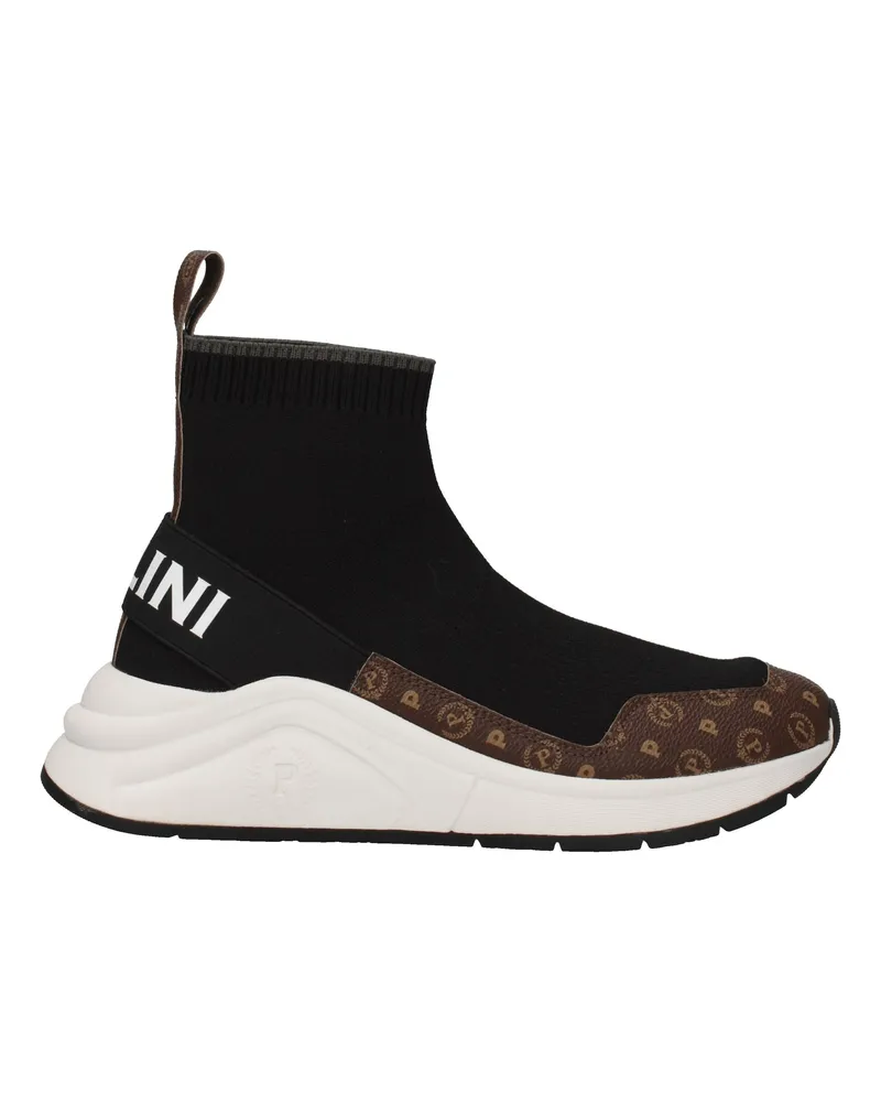 Pollini Damens Sneakers Stoff Braun/Schwarz -