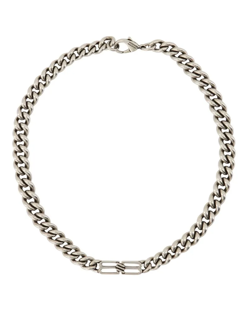 Balenciaga BB Icon Gourmet Halskette  Metall Silber Silver