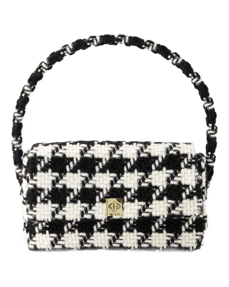 Anine Bing Nico Hobo Bag  Baumwolle Schwarz/Weiß Schwarz
