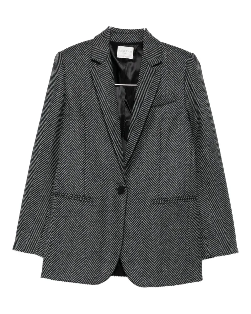 forte_forte Einreihige Wolljacke von Grey