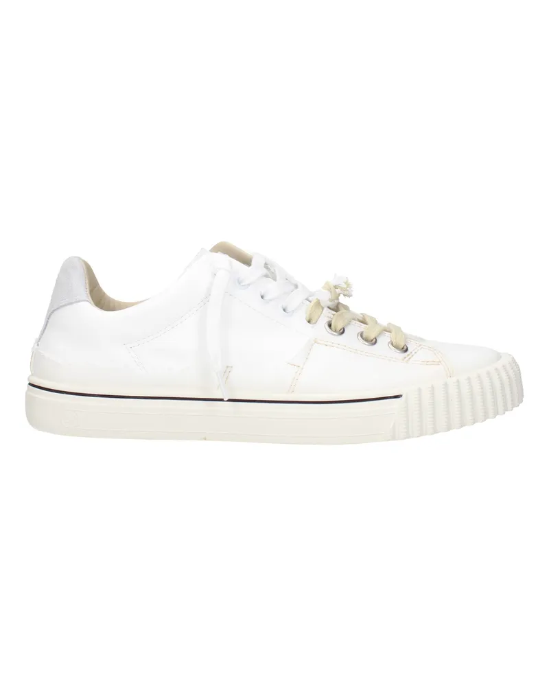 Maison Margiela Herrens Weiße Leder-Sneaker -