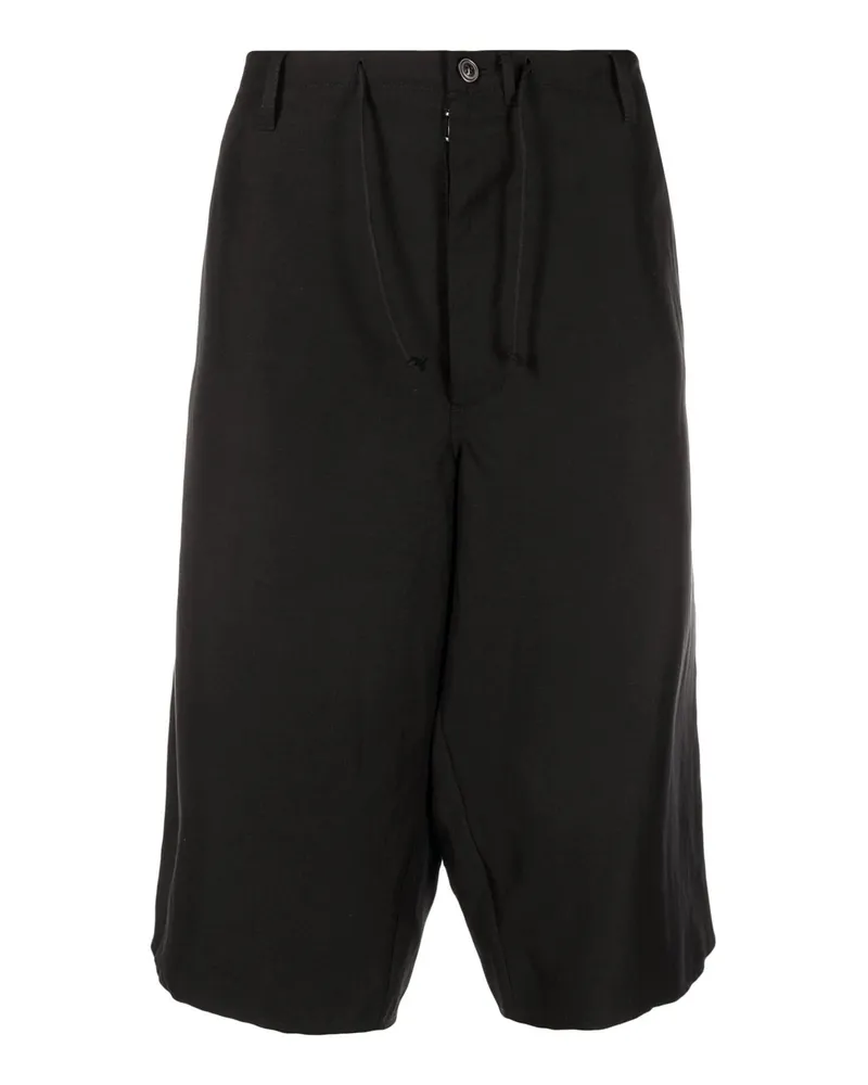 Maison Margiela Blend Leinen Bermuda Shorts Schwarz