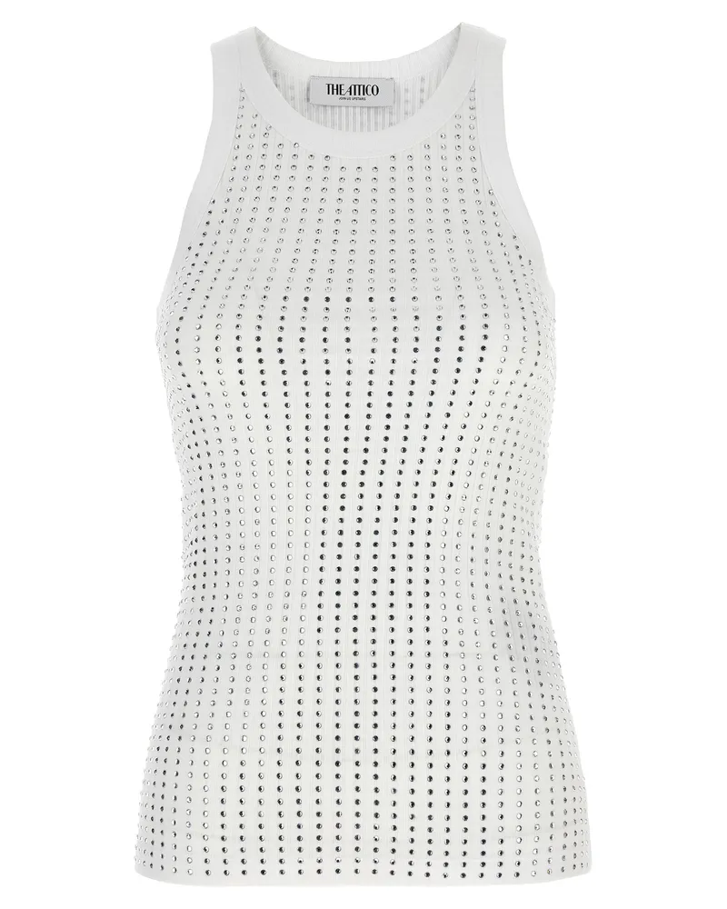 ATTICO Der Attico -Strass -Top White