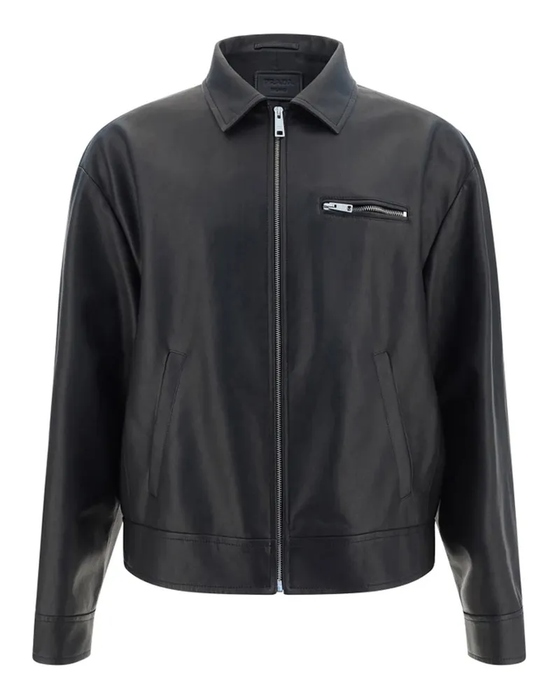 Prada Lederjacke Black