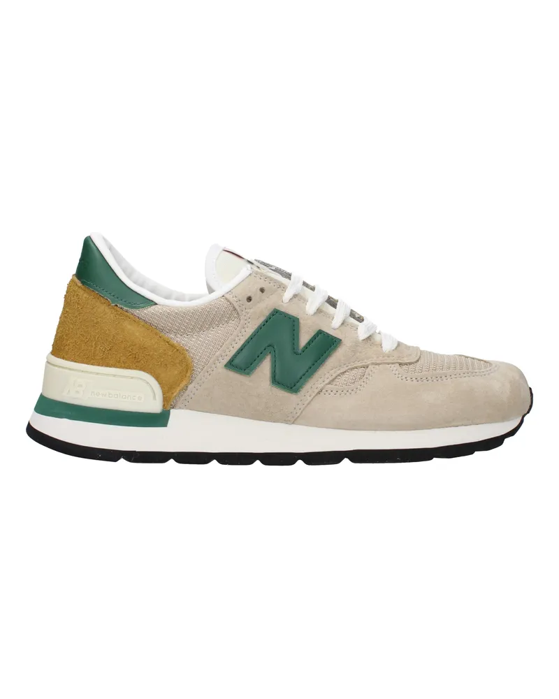 New Balance Sneakers 990 Herrens Wildleder Beige/Grün -