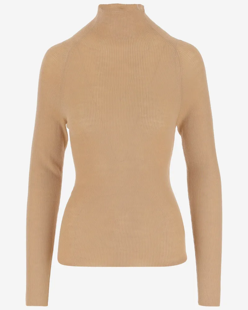ASPESI gerippter Wollpullover Beige