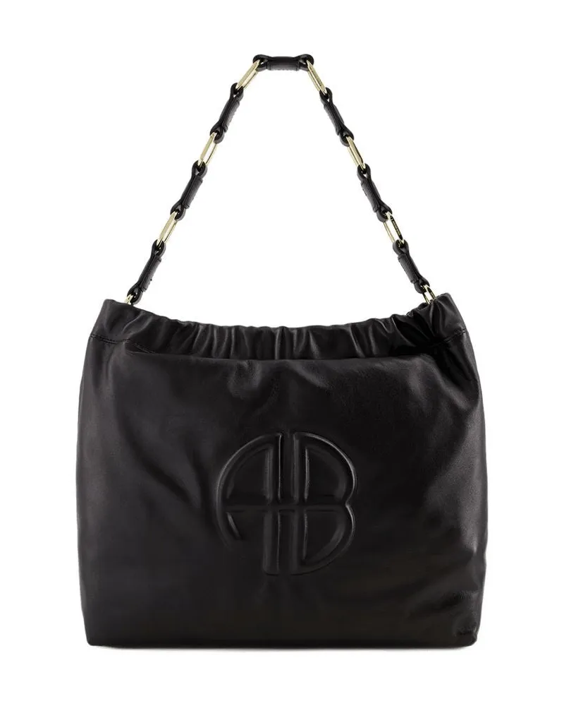 Anine Bing Kate Umhängetasche  Leder Schwarz Schwarz