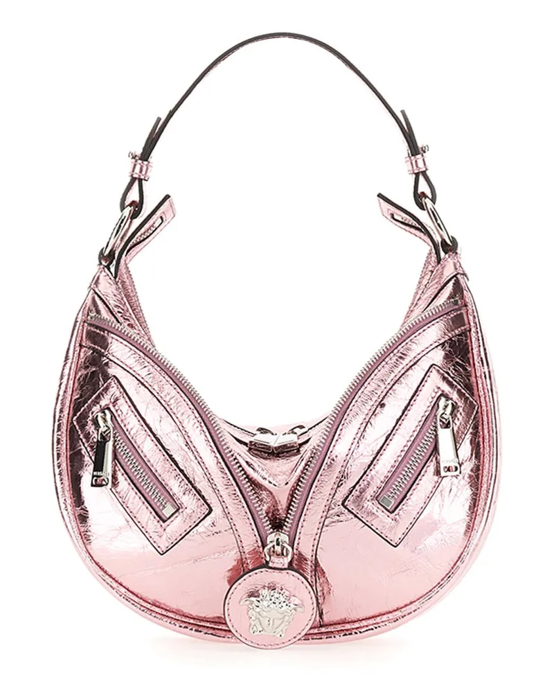 Versace wiederholen kleiner Hobo -Tasche Pink