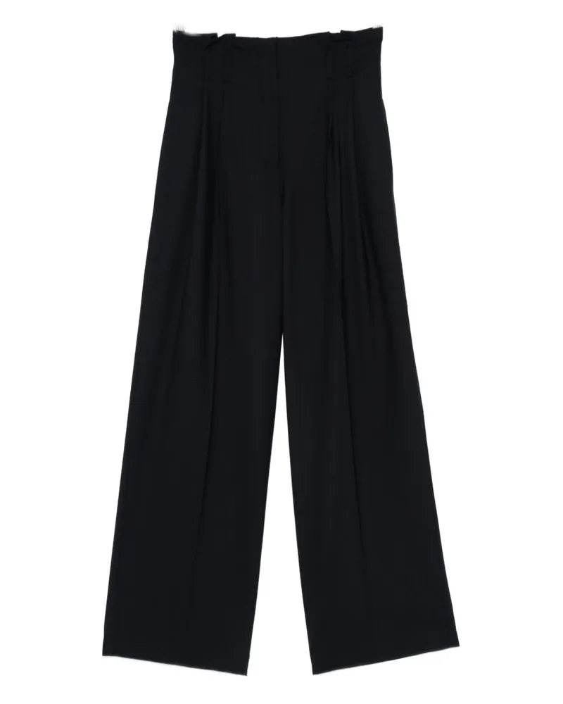 Semicouture Hose aus Matisse-Wollmischung Blue