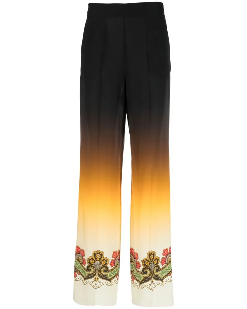 Etro gedruckte Hose Black