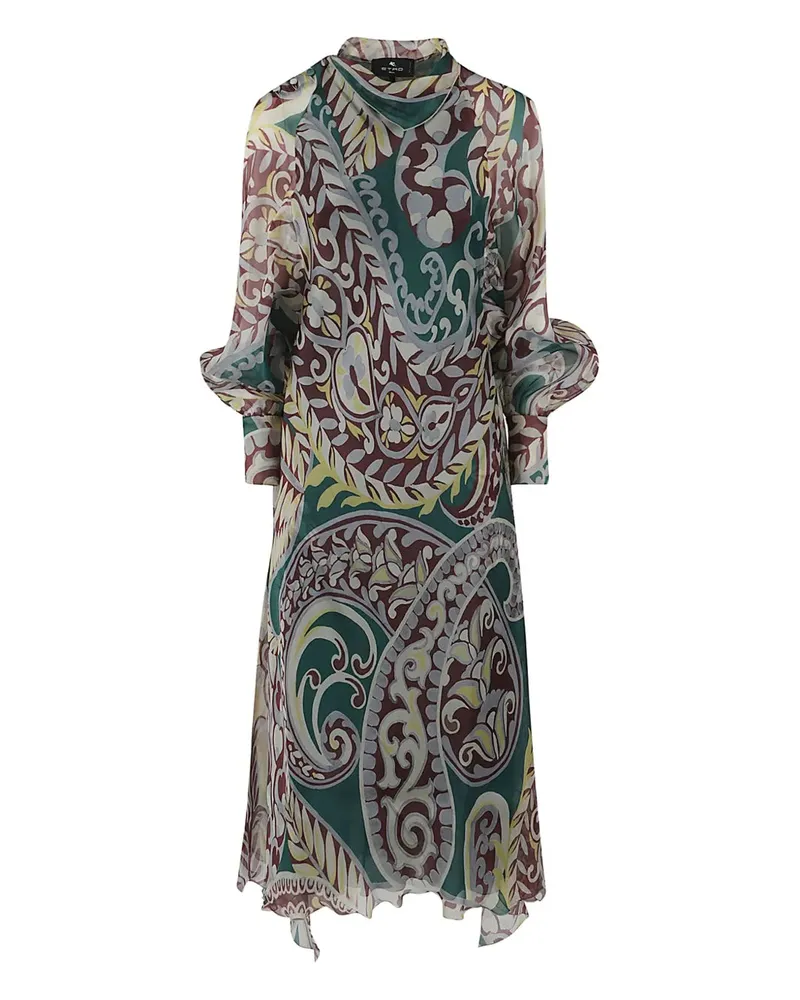 Etro Seidenkleid mit Paisley-Print X0890