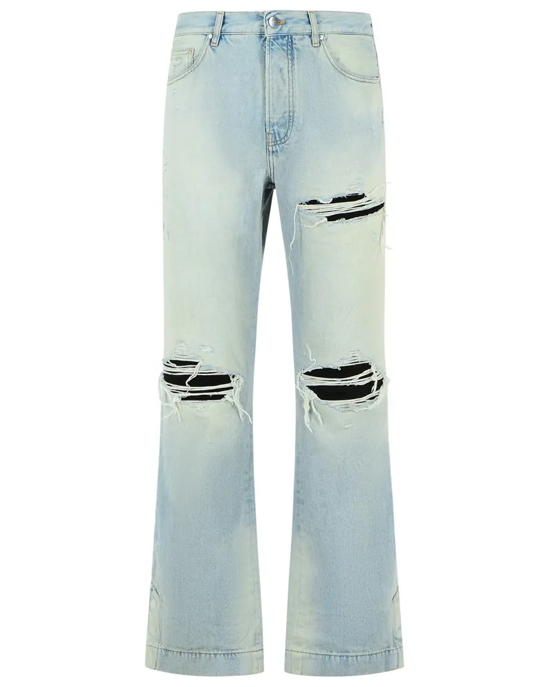 Amiri Flare' Hellblaue Baumwolljeans Light