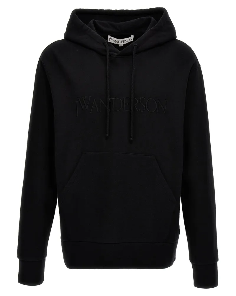 J.W.Anderson J.W.VERSON Logo Hoodie Black