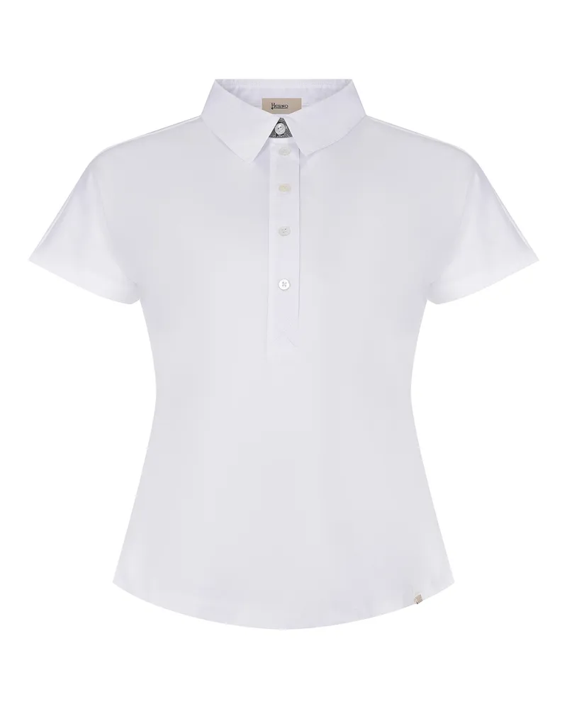 Herno Polo -Hemd aus Baumwolle White