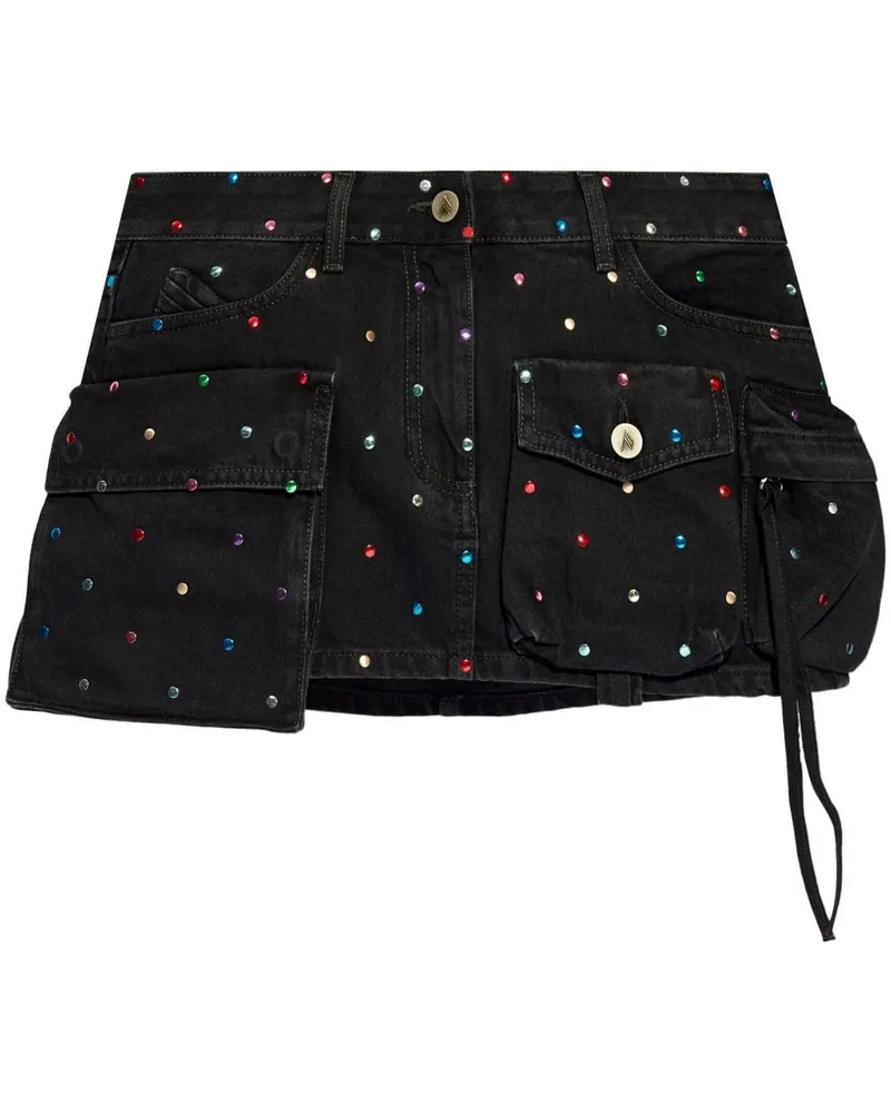 ATTICO Der Attico Fay Denim Minirock Black