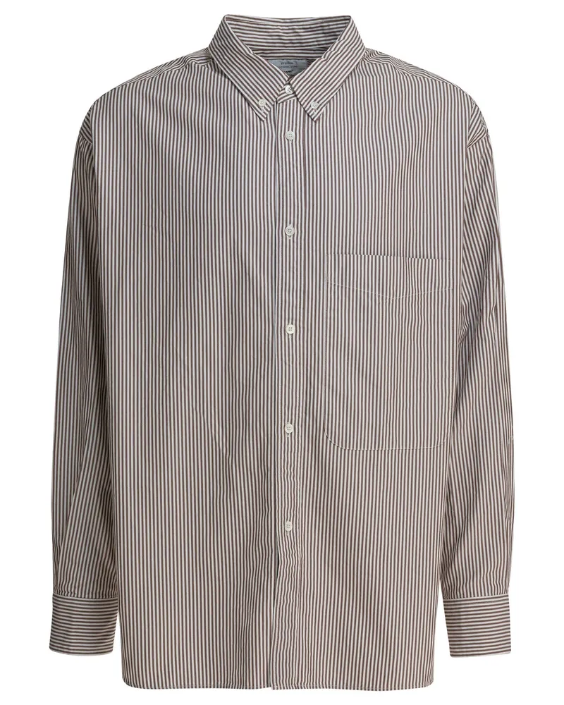 Beams Plus Lisa Oxford Sn“ Hemd Brown