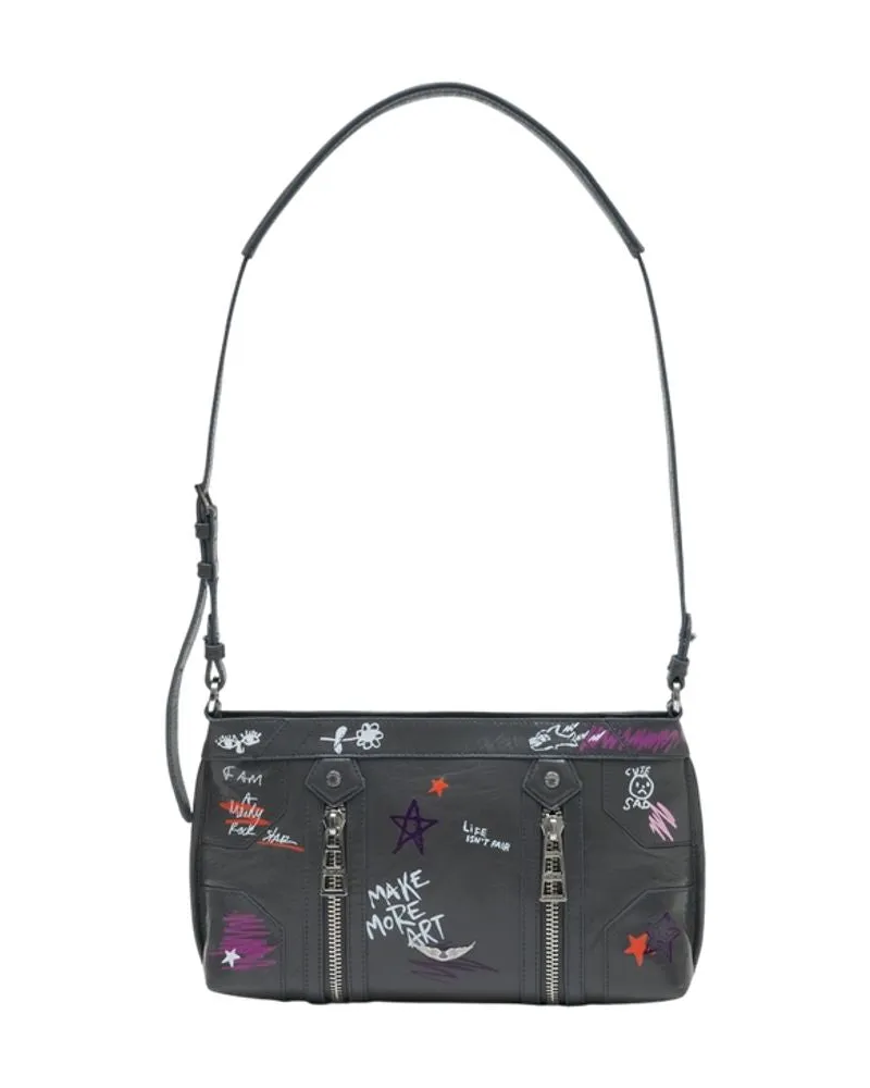 Zadig & Voltaire Sunny Moody Umhängetasche  Leder Mehrfarbig Mehrfarbig