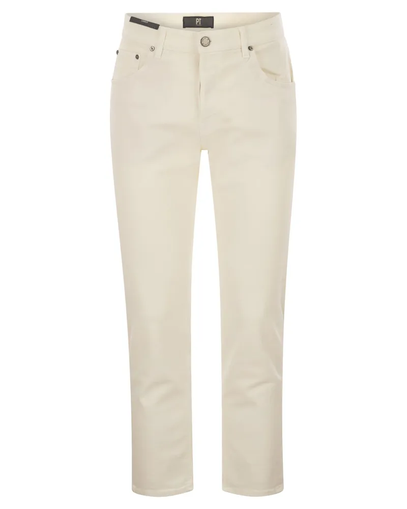 PT TORINO Rebel Carrot Fit Denim-Hose White
