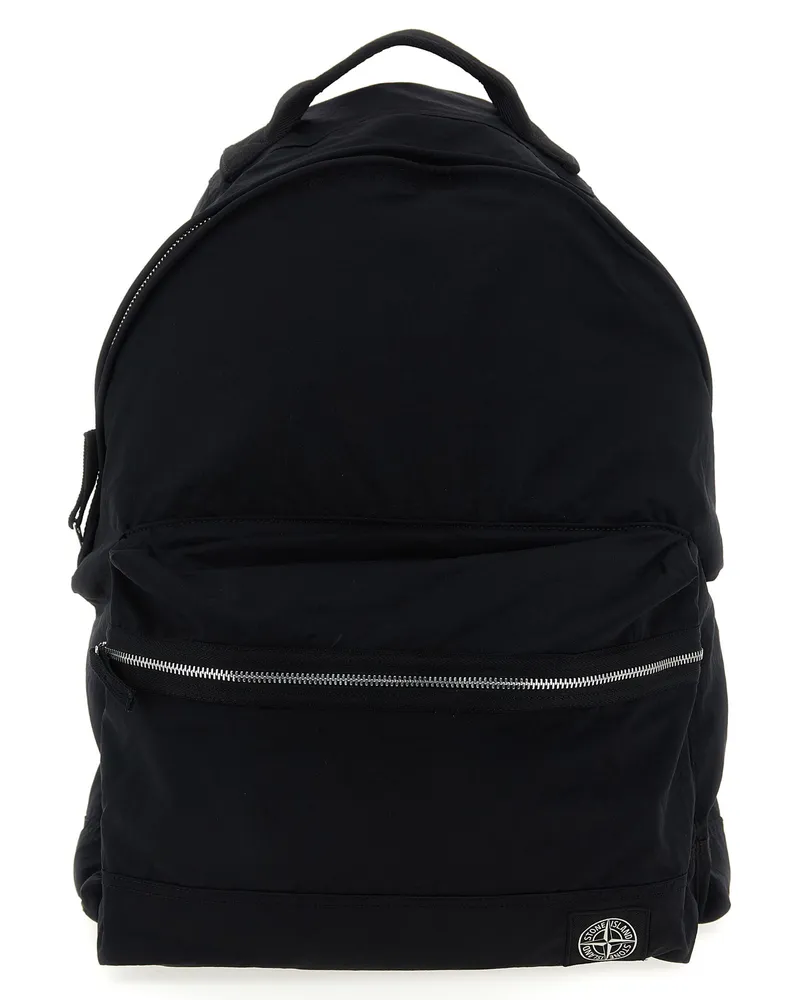 Stone Island Logo Patch Rucksack Black