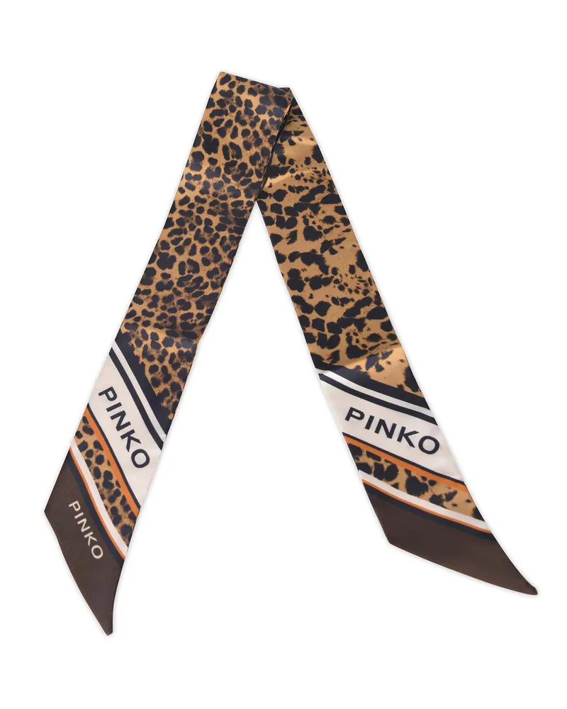 Pinko Samba" Schal aus Seidenmischung Brown