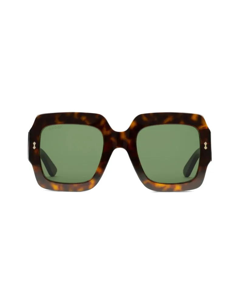 Gucci Square Sonnenbrille Brown