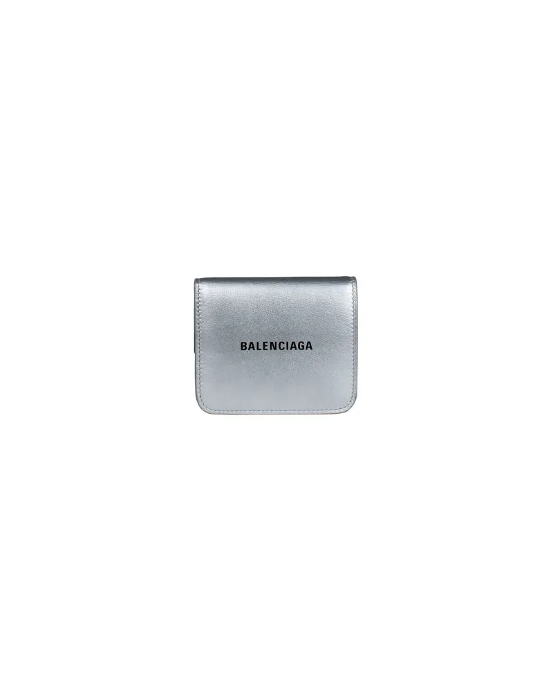 Balenciaga Wallet Cash Mini Silver