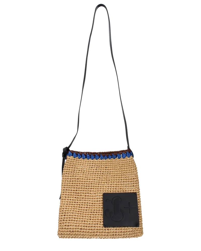 Jil Sander Herrens Umhängetasche Bast Beige/Blau -