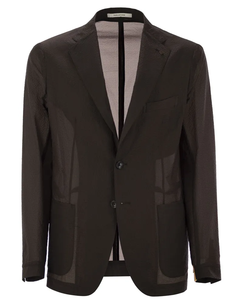 Tagliatore Leichte technische Stoffjacke Brown