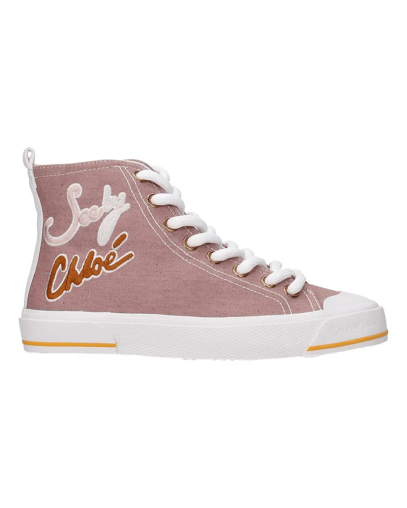 See by Chloé Siehe von Chloé Sneakers Women Fabric Pink/Pink Fleisch -