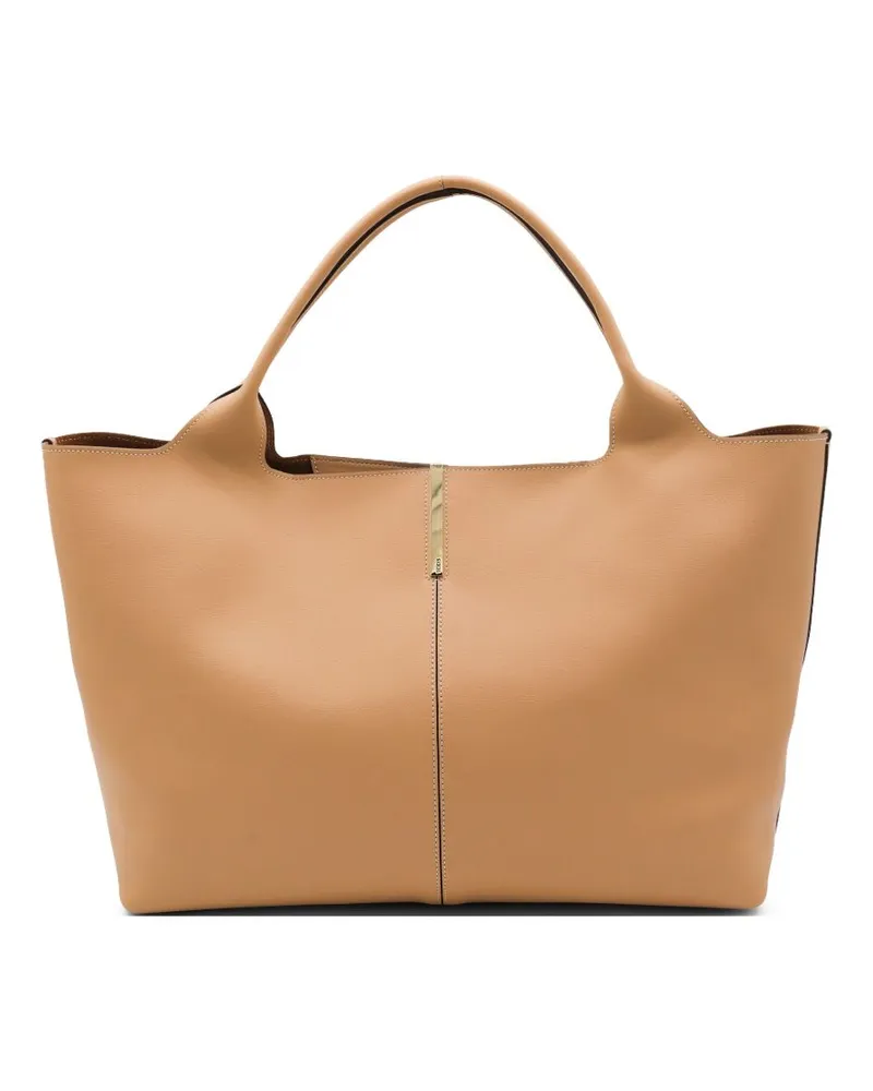 TOD'S Tod 's Mittelgroße Leder -Einkaufstasche Camel